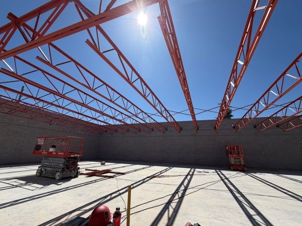 Steel-framed AutoZone store construction, Bisbee AZ