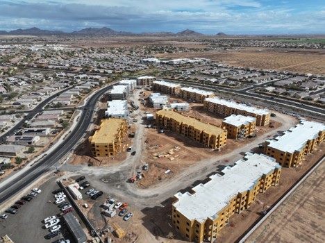 Steel framing for the Cottonwood Ranch development, Casa Grande AZ